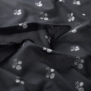 ipekevi - Black Silver Vintage Wall Cotton Scarf (1)