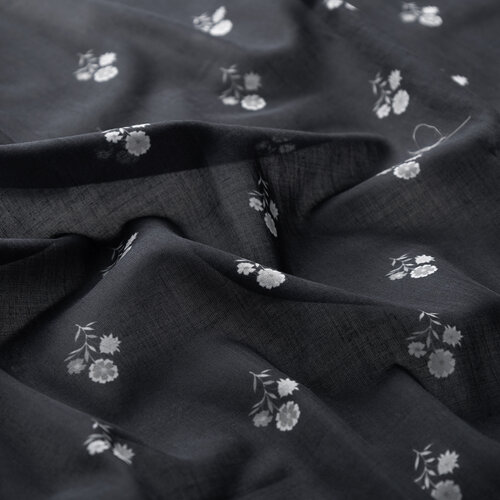 Black Silver Vintage Wall Cotton Scarf