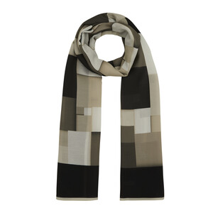 ipekevi - Black Stone Lego Print Cotton Scarf (1)