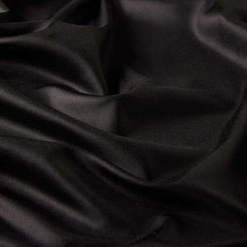 Black Thin Shantung Silk Neck Scarf
