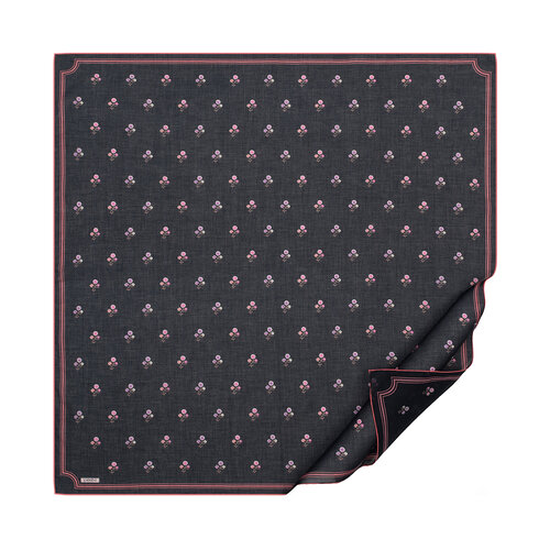 Black Vintage Wall Cotton Scarf