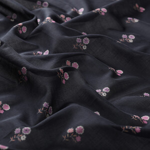ipekevi - Black Vintage Wall Cotton Scarf (1)