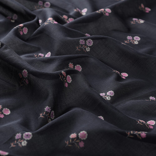 Black Vintage Wall Cotton Scarf