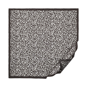 Black White Leopar Print Tencel Scarf - Thumbnail