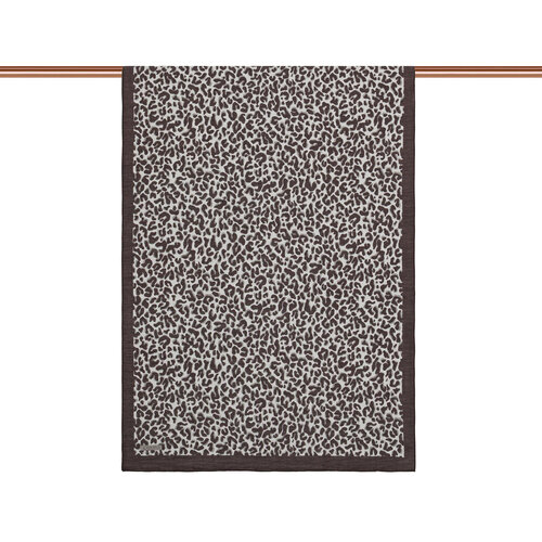 Black White Leopar Print Tencel Scarf