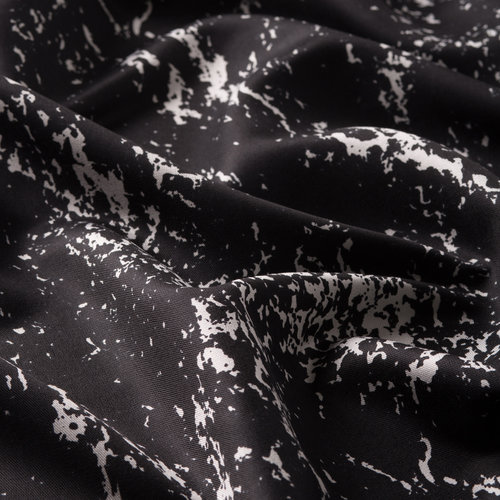 Black White Marble Print Silk Scarf