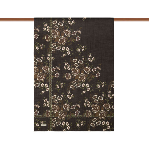 Black White Spring Frame Print Tencel Scarf