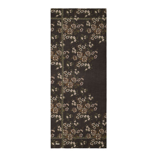 Black White Spring Frame Print Tencel Scarf