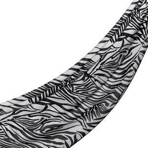 ipekevi - Black White Zebra Print Cotton Scarf