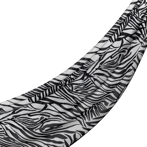 Black White Zebra Print Cotton Scarf
