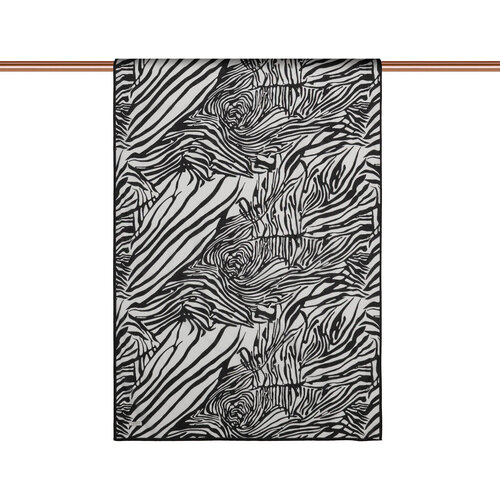 Black White Zebra Print Cotton Scarf