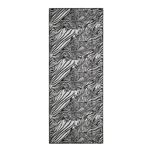 Black White Zebra Print Cotton Scarf - Thumbnail