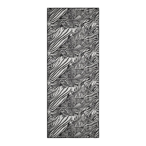 Black White Zebra Print Cotton Scarf