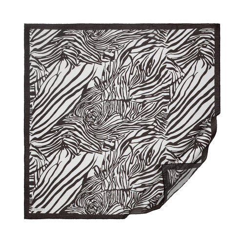 Black White Zebra Print Tencel Scarf