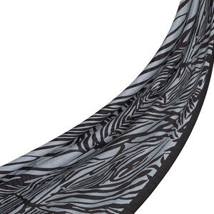 Black White Zebra Print Tencel Scarf - Thumbnail