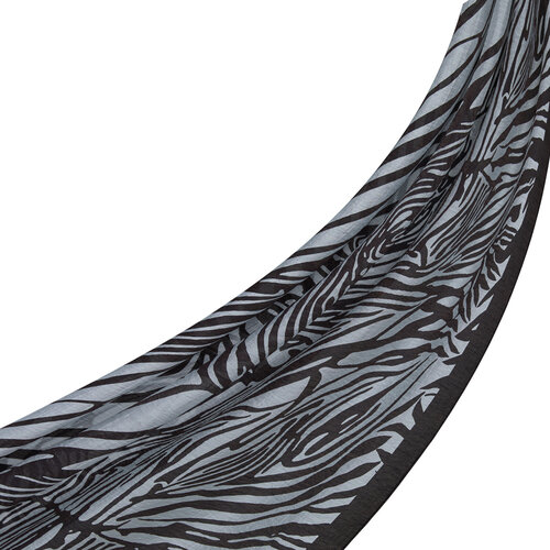 Black White Zebra Print Tencel Scarf
