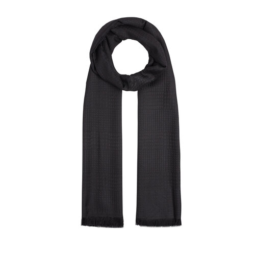 Black Wool Silk Scarf