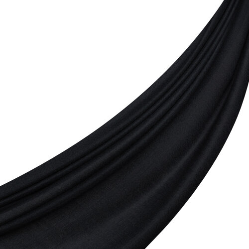 Black Wool Silk Scarf