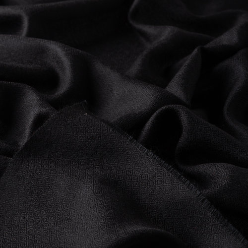 Black Wool Silk Scarf