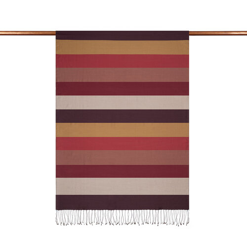 Block Striped Silk Scarf Model 02