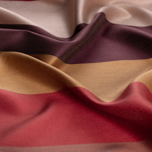 Block Striped Silk Scarf Model 02
