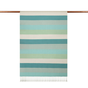 Block Striped Silk Scarf Model 20 - Thumbnail