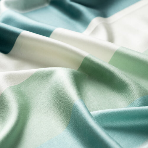 Block Striped Silk Scarf Model 20 
