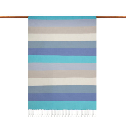 Block Striped Silk Scarf Model 21