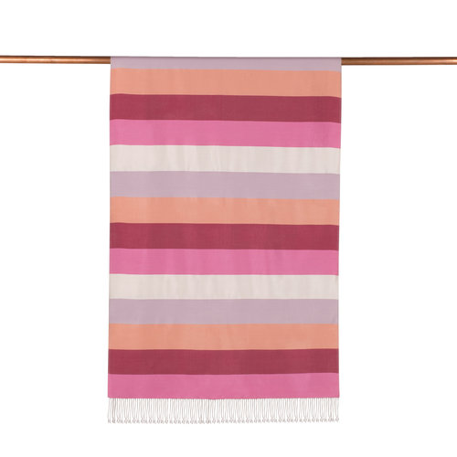 Block Striped Silk Scarf Model 23