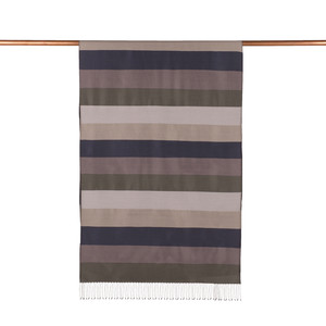 Block Striped Silk Scarf Model 25 - Thumbnail