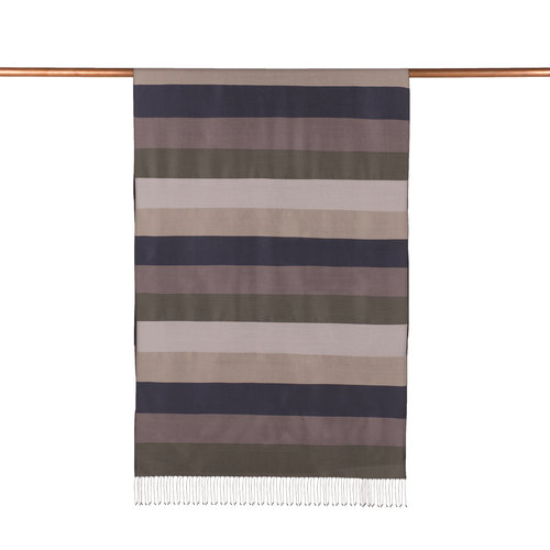 Block Striped Silk Scarf Model 25