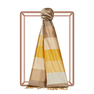 Block Striped Silk Scarf Model 26 - Thumbnail