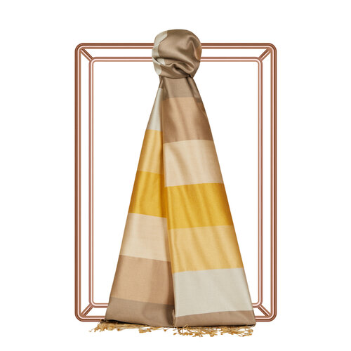 Block Striped Silk Scarf Model 26