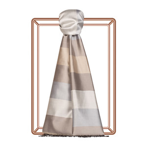 Block Striped Silk Scarf Model 29 - Thumbnail