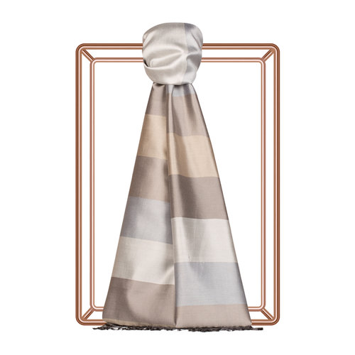 Block Striped Silk Scarf Model 29