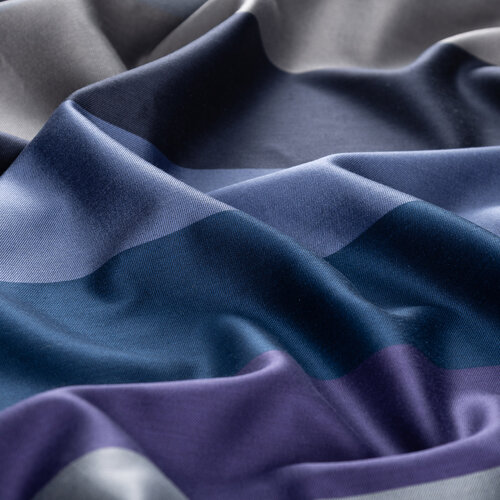 Block Striped Silk Scarf Model 49