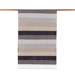 Block Striped Silk Scarf Model 50 - Thumbnail