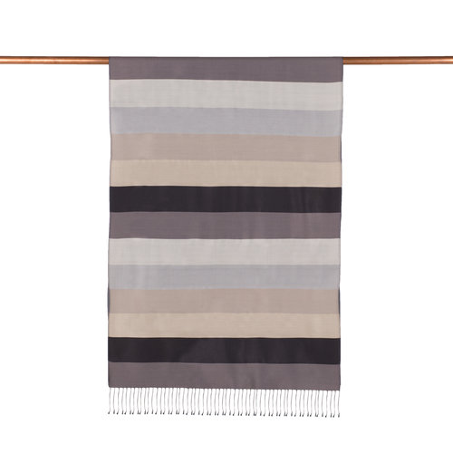 Block Striped Silk Scarf Model 50