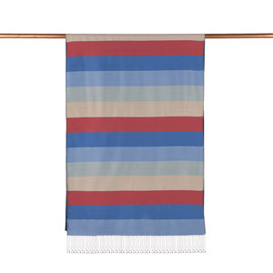 Block Striped Silk Scarf Model 54 - Thumbnail