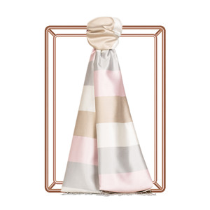 Block Striped Silk Scarf Model 61 - Thumbnail