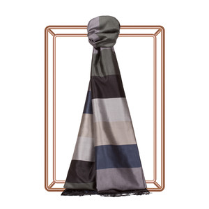 ipekevi - Blok Desenli İpek Şal Model 25