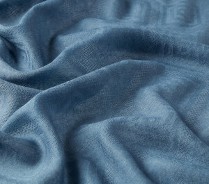 Blue Diamond Wool Silk Scarf - Thumbnail