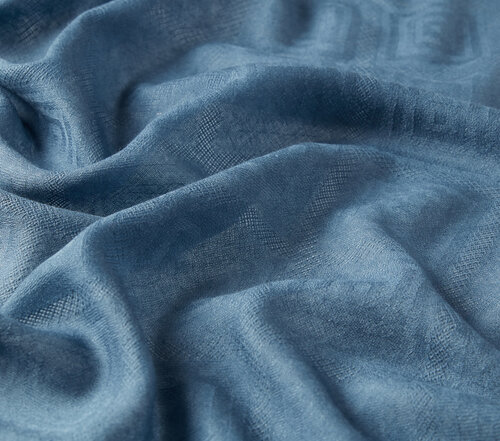 Blue Diamond Wool Silk Scarf