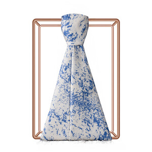 ipekevi - Blue Marble Print Silk Scarf