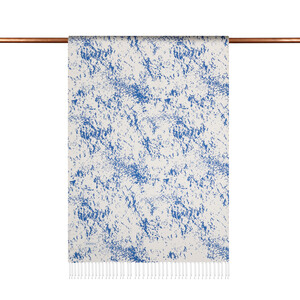 ipekevi - Blue Marble Print Silk Scarf (1)