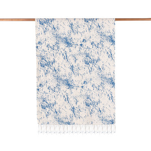 ipekevi - Blue Marble Print Silk Scarf (1)