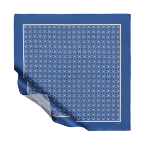 Blue Mini Seljuk Monogram Silk Twill Scarf - Thumbnail