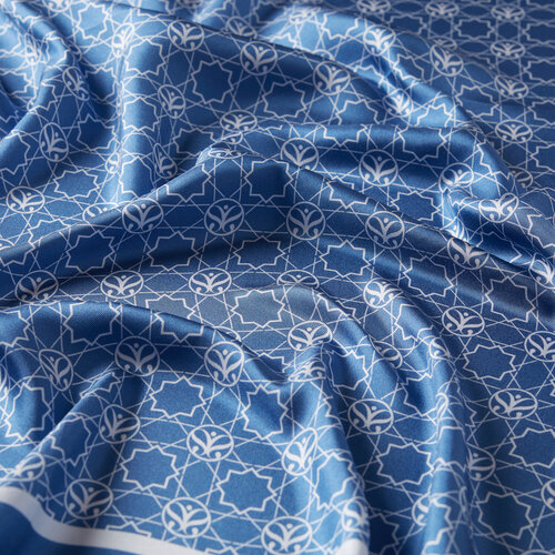 Blue Mini Seljuk Monogram Silk Twill Scarf