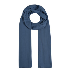 ipekevi - Blue Plain Cotton Scarf (1)