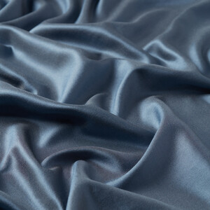 Blue Reversible Silk Scarf - Thumbnail